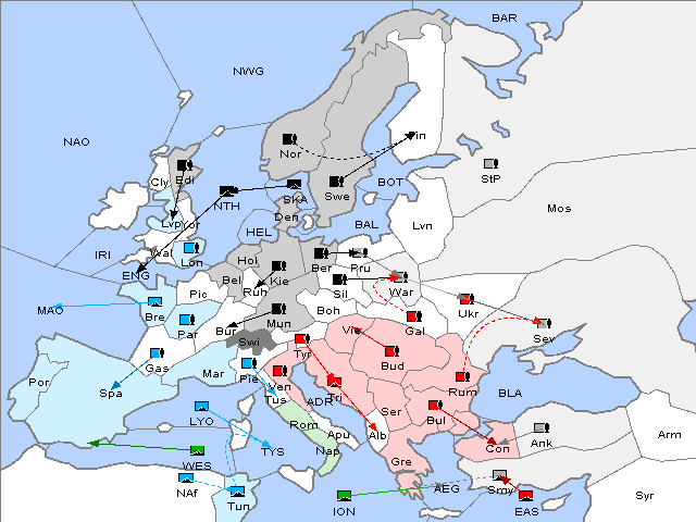 Map Spring 1907 Movement