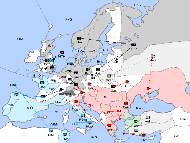 Map Spring 1908 Movement