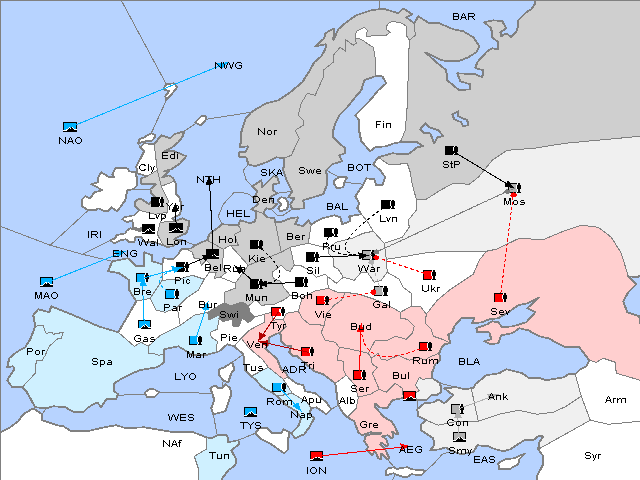 Map Spring 1909 Movement