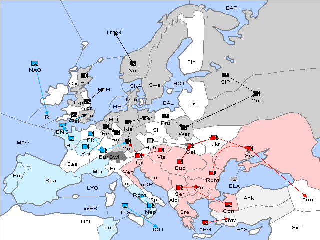 Map Spring 1910 Movement