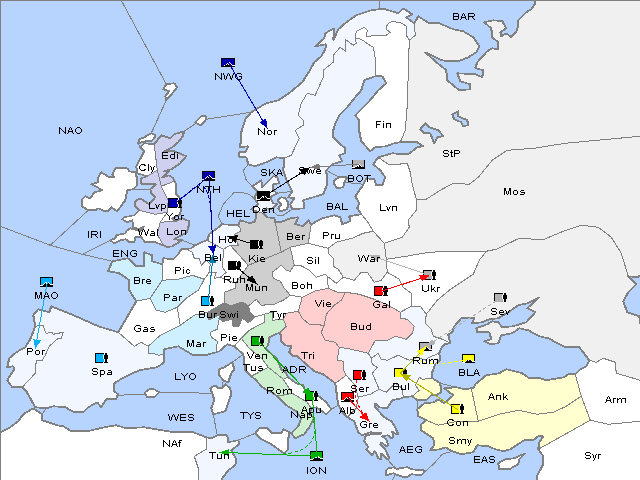 Map Fall 1901 Movement