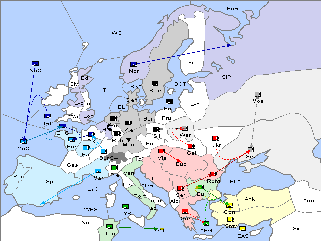 Map Fall 1903 Movement