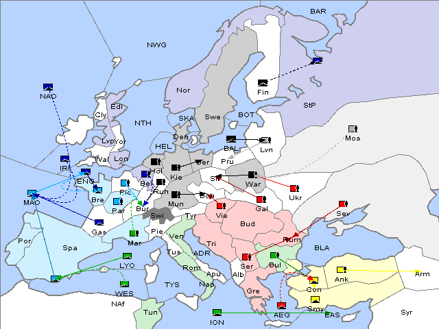 Map Fall 1904 Movement