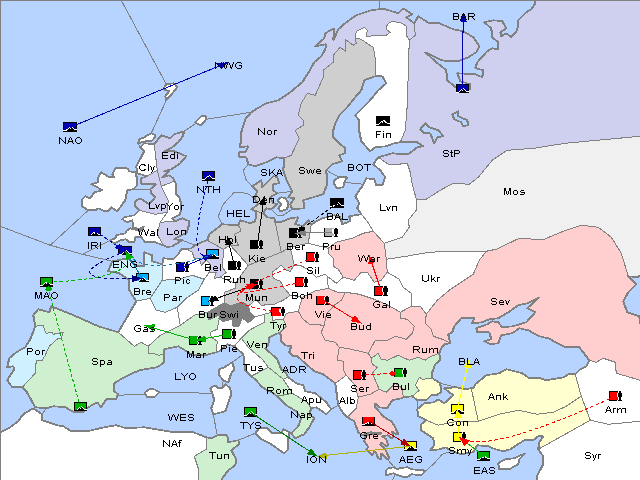 Map Fall 1905 Movement