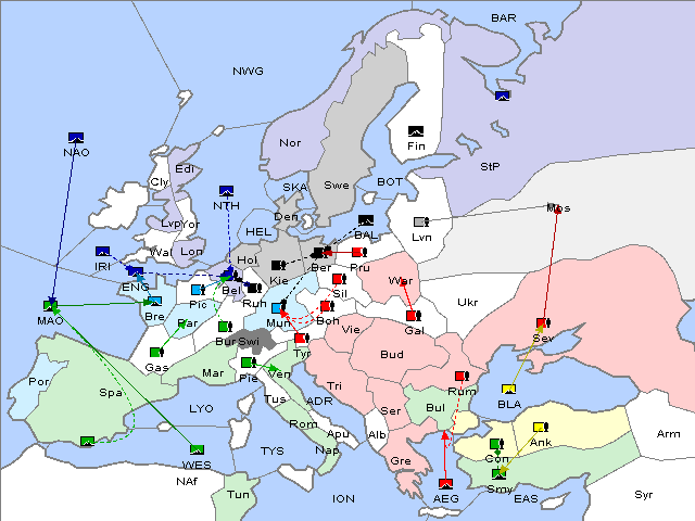 Map Fall 1906 Movement