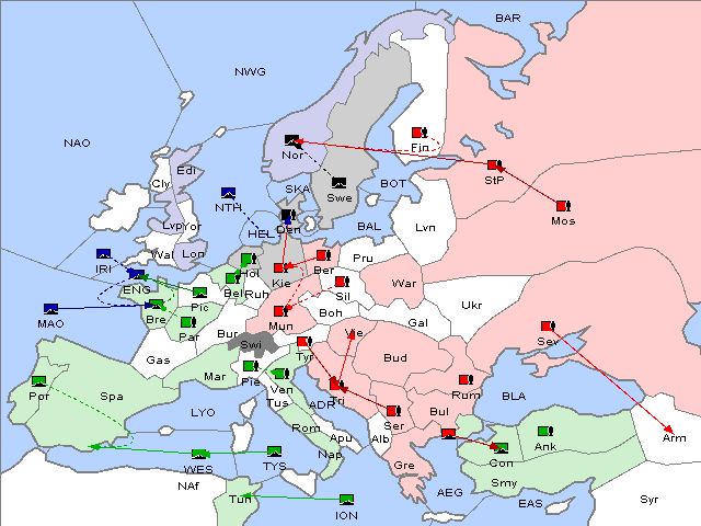 Map Fall 1909 Movement