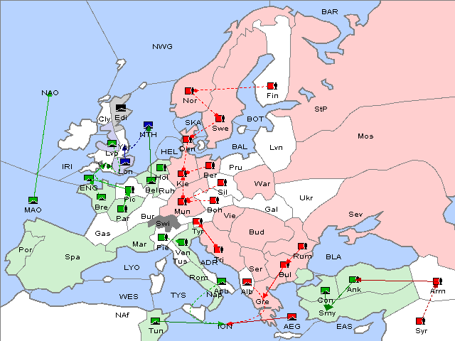 Map Fall 1911 Movement