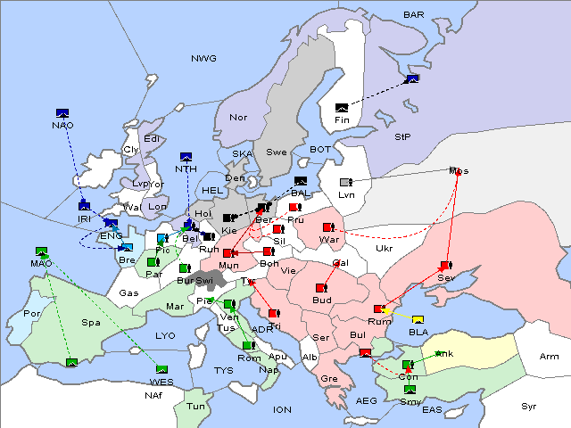 Map Spring 1907 Movement