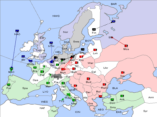 Map Spring 1908 Movement