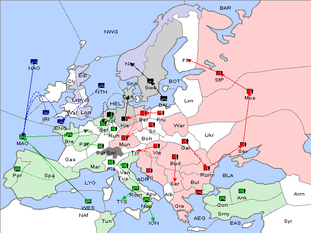 Map Spring 1909 Movement