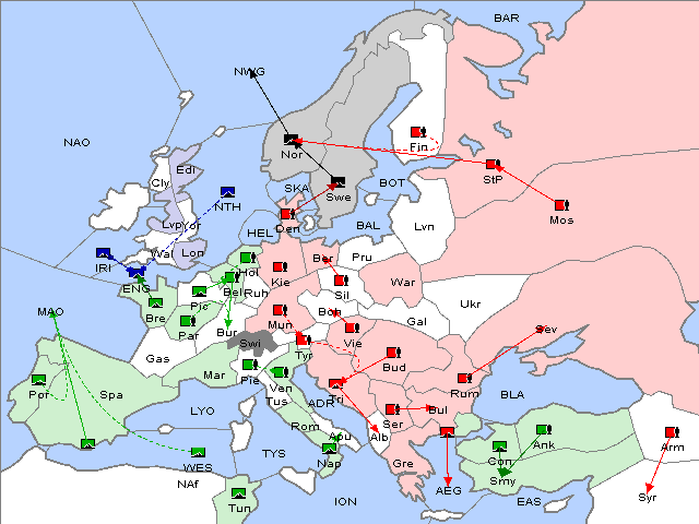 Map Spring 1910 Movement