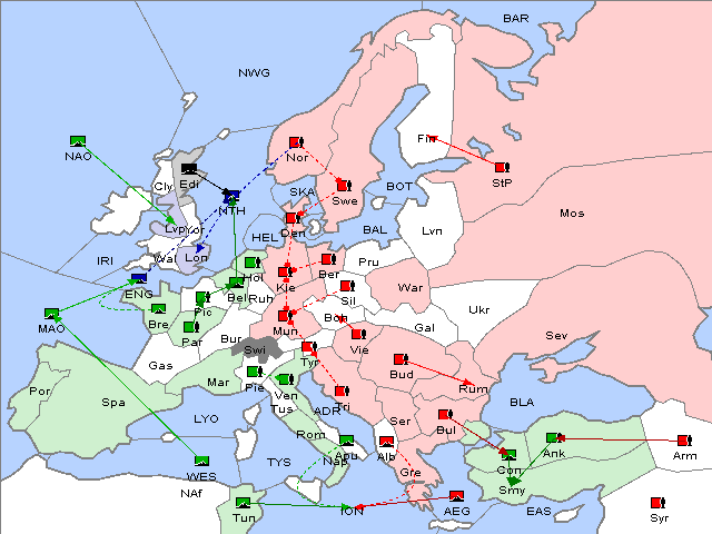Map Spring 1911 Movement