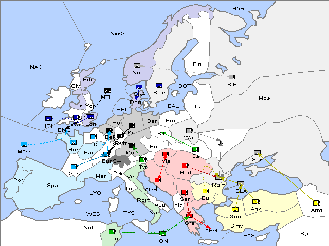 Map Fall 1902 Movement