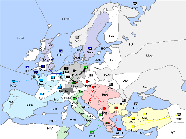 Map Fall 1903 Movement