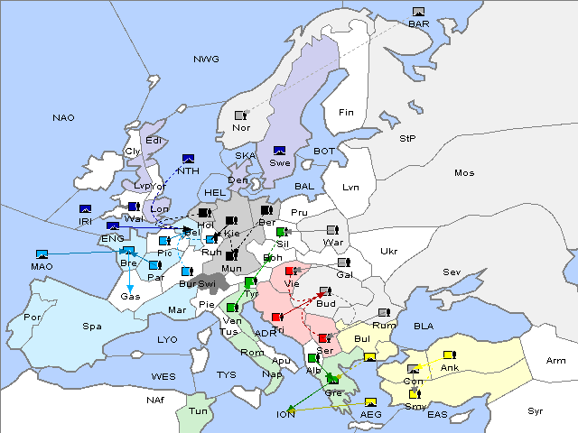 Map Fall 1904 Movement