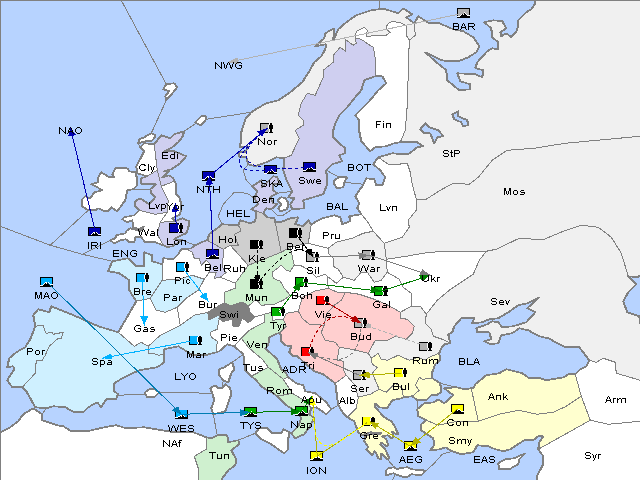 Map Fall 1906 Movement