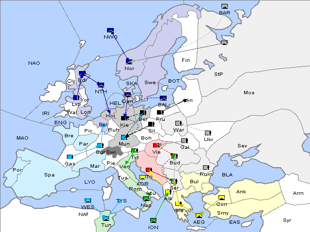Map Fall 1907 Movement