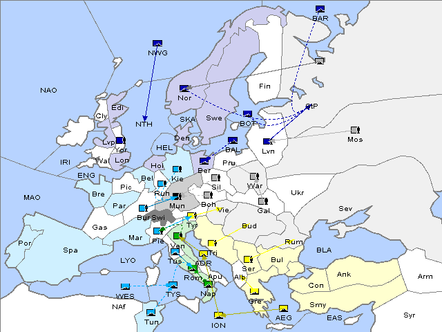 Map Fall 1909 Movement
