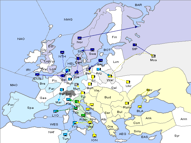 Map Fall 1911 Movement