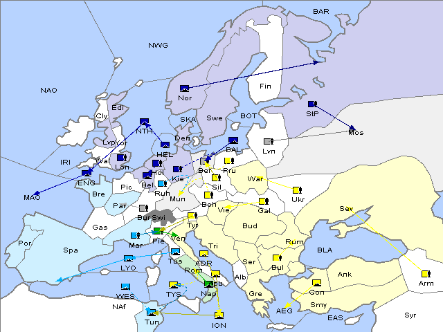 Map Fall 1912 Movement
