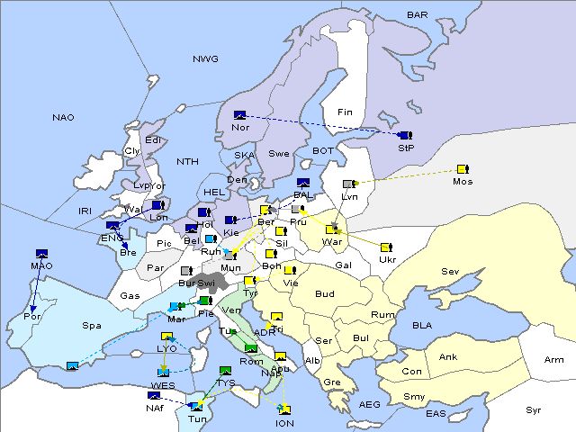 Map Fall 1913 Movement