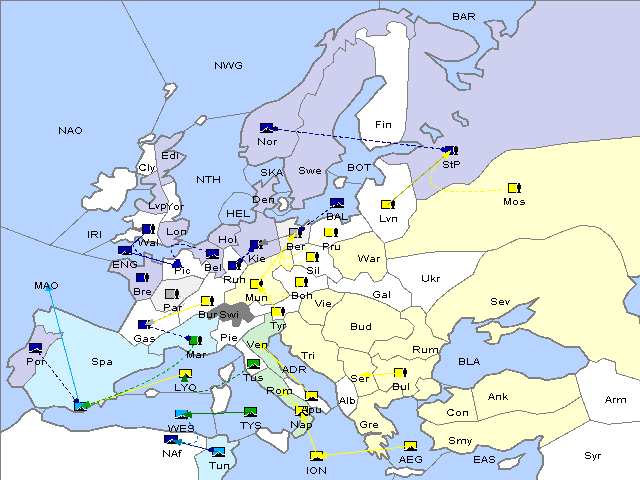 Map Fall 1914 Movement