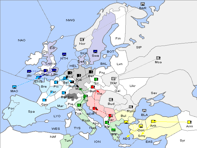 Map Spring 1904 Movement
