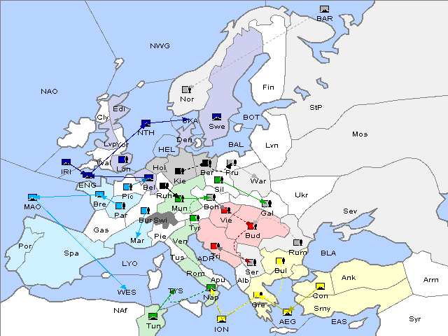 Map Spring 1906 Movement