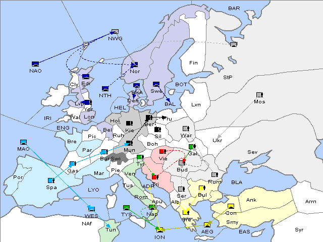 Map Spring 1907 Movement