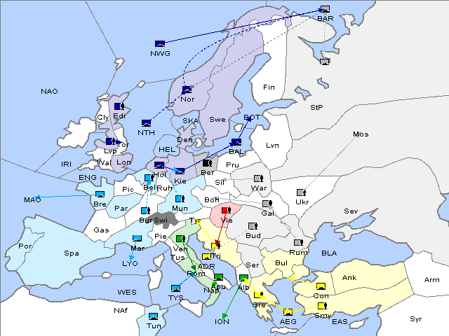 Map Spring 1908 Movement