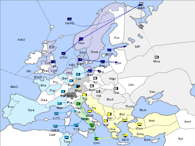 Map Spring 1909 Movement