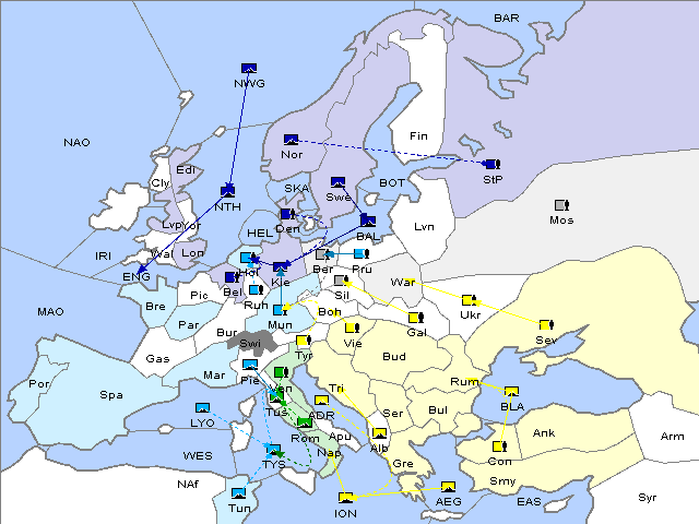 Map Spring 1911 Movement
