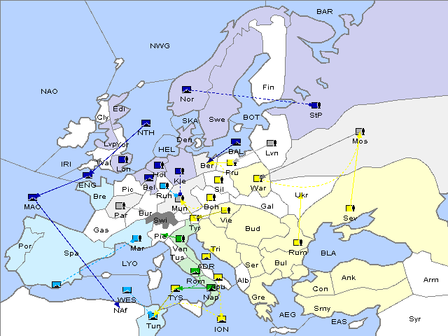 Map Spring 1913 Movement