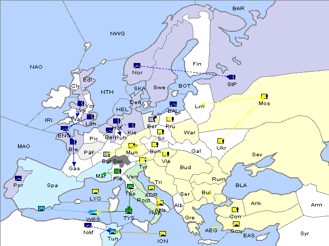 Map Spring 1914 Movement
