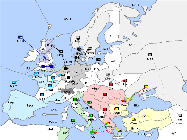 Map Fall 1903 Movement
