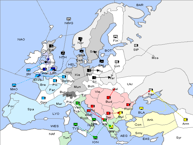 Map Fall 1904 Movement