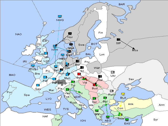 Map Fall 1909 Movement