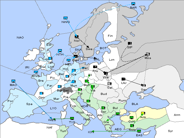 Map Fall 1910 Movement