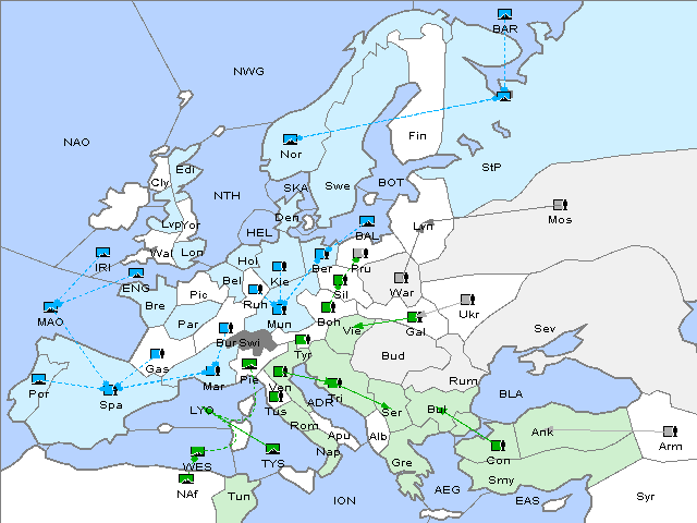 Map Fall 1913 Movement