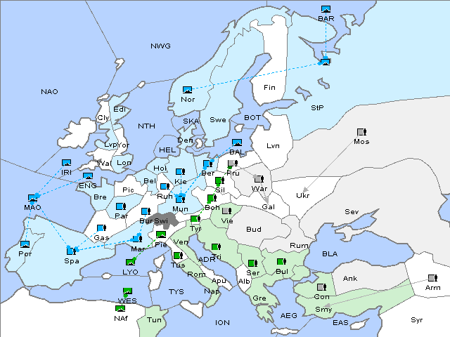 Map Fall 1914 Movement
