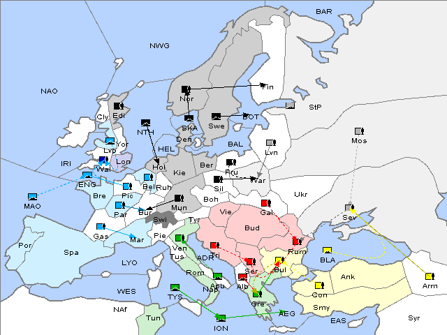 Map Spring 1905 Movement