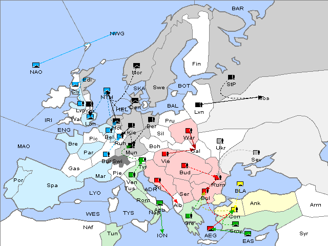 Map Spring 1907 Movement