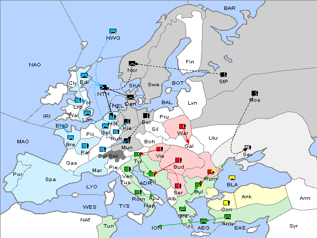 Map Spring 1908 Movement