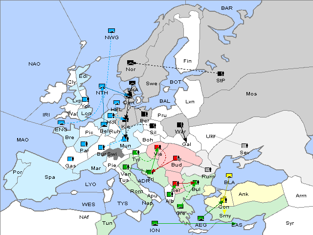 Map Spring 1909 Movement
