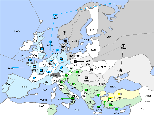 Map Spring 1910 Movement