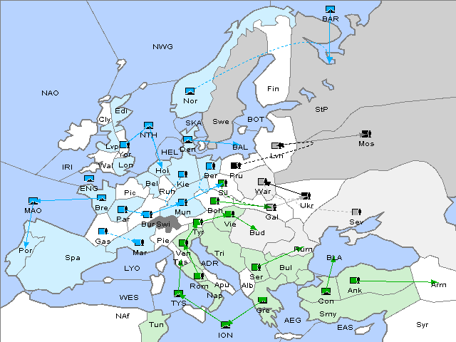 Map Spring 1911 Movement