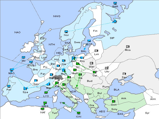 Map Spring 1913 Movement
