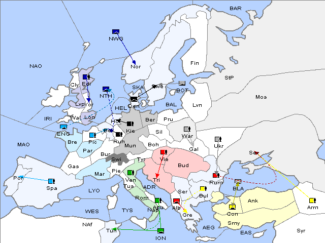 Map Fall 1901 Movement