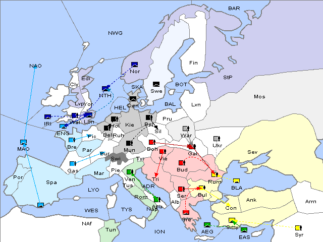 Map Fall 1903 Movement