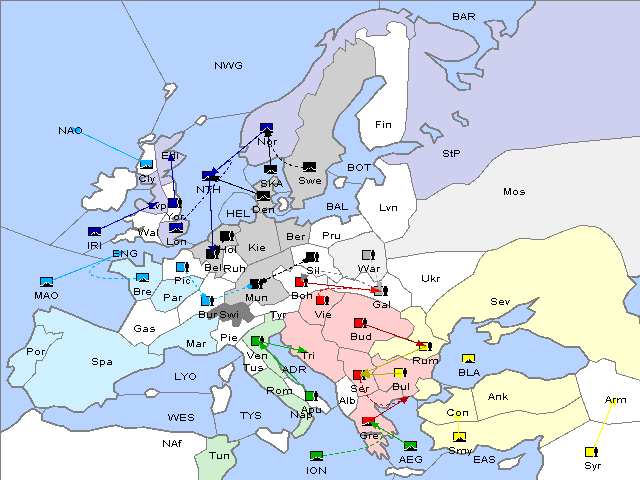 Map Fall 1904 Movement